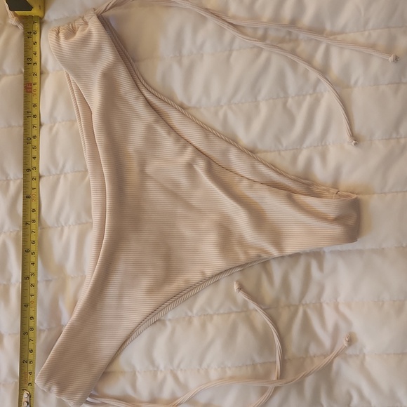 SHEIN Cream Ribbed Bikini Set - Picture 2 of 3